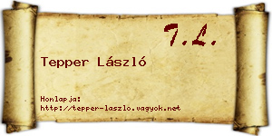 Tepper László névjegykártya