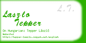 laszlo tepper business card